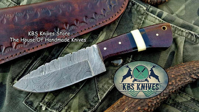 Artisan Crafted Twist Damascus Steel Skinning Knife - Korvel