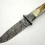 Premium Handcrafted Damascus Steel Hunting Knife with Fire Twist Design - Korvel