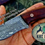Premium Custom Damascus Steel Skinning Knife for Outdoor Enthusiasts - Korvel