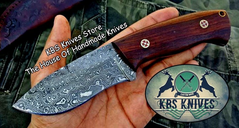 Premium Custom Damascus Steel Skinning Knife for Outdoor Enthusiasts - Korvel