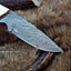 Premium Damascus Steel Hunting Knife - 9-Inch Custom Craftsmanship with Rosewood Handle - Korvel