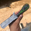 Exquisite Full Tang Damascus Steel Straight Razor with Luxurious Pakka Wood Handle - Leather Case Included - Exclusive to KBS Knives Store - Korvel