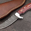 Premium Custom Damascus Steel Red Micarta Skinning and Hunting Knife - Korvel