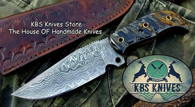 Premium Custom Damascus Steel Hunting and Skinning Knife - Korvel