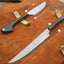 3-Piece Damascus Steel Hunting Knife Set with Buffalo Horn Handles – Outdoor Edge - Korvel