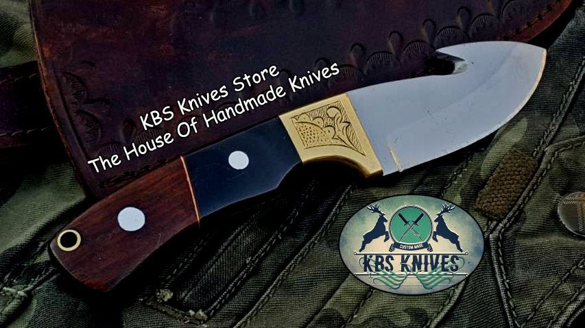 Premium Custom D2 Tool Steel Guthook Skinner Knife - Korvel