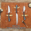 3-Piece Damascus Steel Hunting Knife Set with Buffalo Horn Handles – Outdoor Edge - Korvel