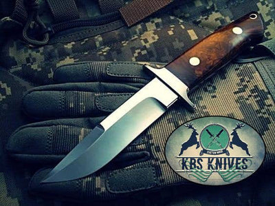 Premium Full Tang O1 Steel Hunting Knife with Rosewood Handle - Korvel