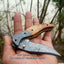 Artisan Crafted Damascus Steel EDC Folding Knife with Olive Wood Handle - Korvel