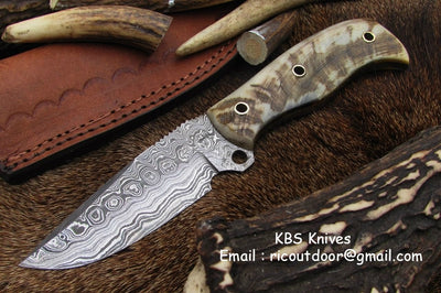 Premium Handmade Damascus Skinning Knife - Korvel