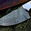 Artisan Crafted Damascus Steel Skinner Knife with Antler Handle - Korvel