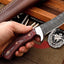 Premium Custom Damascus Steel Red Micarta Skinning and Hunting Knife - Korvel