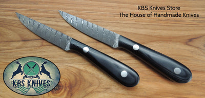 Exquisite Full Tang Handmade Damascus Steel Steak Knives - Korvel