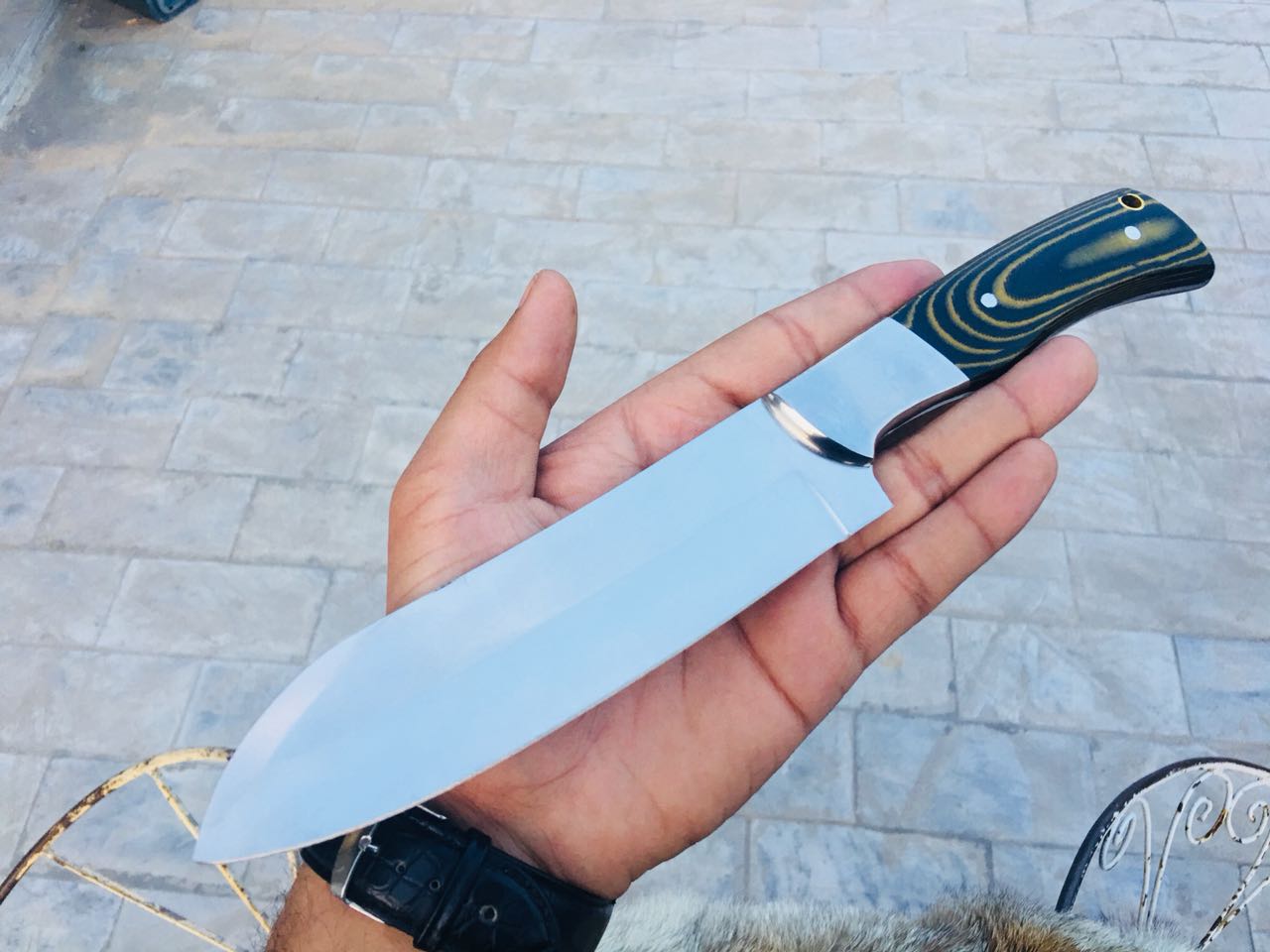 Premium Full Tang D2 Steel Chef's Knife - Custom Handmade - Korvel