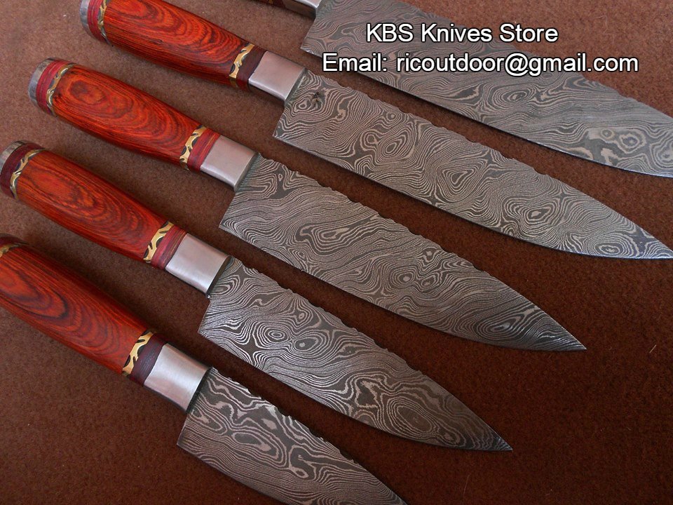 Premium Handcrafted Damascus Steel Knife Set - Korvel