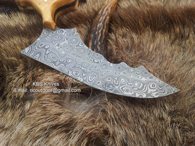 Exquisite Handcrafted Damascus Burchha Knife - Korvel
