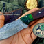 Premium Custom Damascus Steel Hunting and Skinning Knife - Korvel