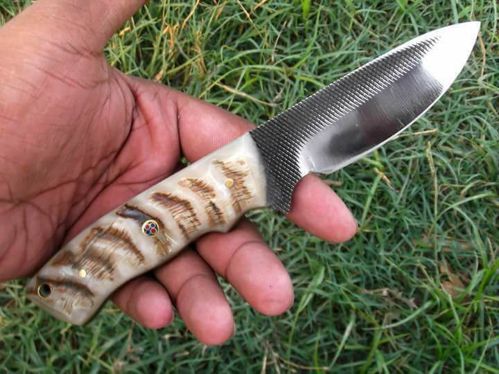 Premium Full Tang Custom Handmade Skinning Knife with File Tool Steel - Korvel