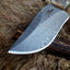 Premium Custom Damascus Hunting Knife | Full Tang Steel with Elegant Sheep Horn Handle | 9.5 Inches | Includes Leather Sheath | KBS Knives - Korvel