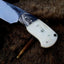 Artisan 1095 Forged Steel Skinning Knife with Buffalo Horn & Camel Bone Handle - 8 Inch Hunting Tool - Korvel