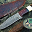 Premium Custom Damascus Steel Skinning Knife for Hunters - Korvel