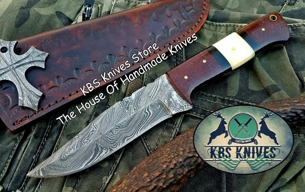 Premium Custom Damascus Steel Skinning Knife for Hunters - Korvel