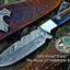 Artisan Damascus Steel Hunting and Skinning Knife - Korvel