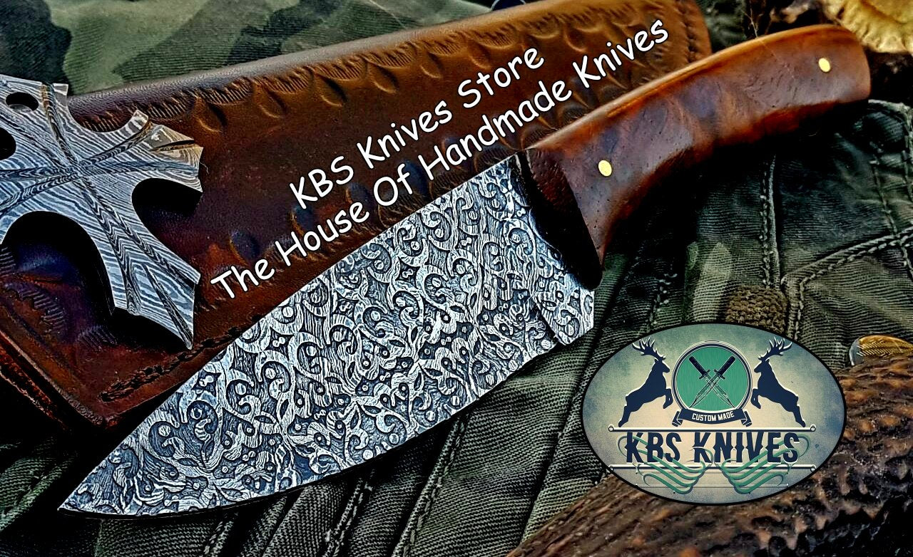 Premium Custom Damascus Steel Hunting and Skinning Knife - Korvel