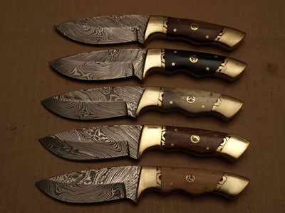 Premium Custom Damascus Skinning Knife: Handcrafted 8-Inch Deer Knife with Elegant Handle Choices - Korvel