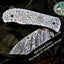 Artisan Crafted Damascus Steel Folding Pocket Knife - Korvel