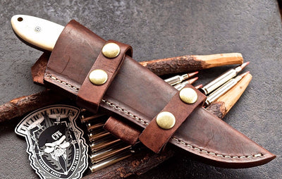 Exceptional Damascus Steel Hunting Skinner Knife - Korvel