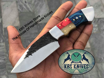 Handcrafted 1095 Steel Texas Handle EDC Skinner Knife - Custom Made - Korvel