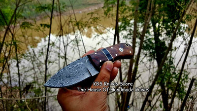 Artisan Crafted Damascus Steel EDC Skinner Knife for Outdoor Adventures - Korvel