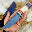 Premium Custom Big Hunting Knife with Exquisite Damascus Steel Blade - Korvel