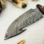 Premium Handmade Damascus Steel Gut Hook Skinning Knife - Full Tang Design - Korvel