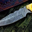 Premium Custom Handmade Damascus Steel Hunting Knife with Buffalo Horn Handle - Korvel