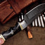 Premium Custom Deer Hunting Knife with Exquisite Damascus Steel Blade - Korvel