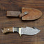 Premium Full Tang Handmade Damascus Steel Raindrop Guthook Skinning Knife - Korvel