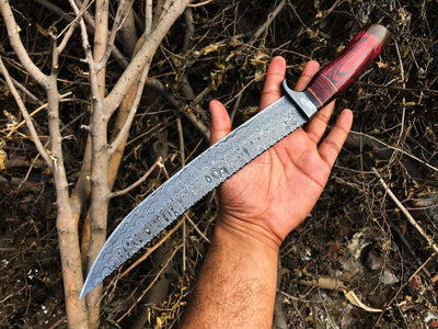 Exquisite Handmade Damascus Steel Hunting Knife - 16 Inches - Korvel