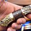 Premium Custom D2 Steel Hunting Knife with Antler Grip - Korvel