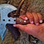 Artisan Crafted Damascus Mini Axe with Leather Sheath - Korvel