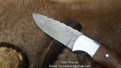 Ridgeback Hunter Custom Damascus Steel Knife - Ultimate Outdoor Companion - Korvel