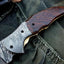 Exquisite Handmade Damascus Steel Folding Knife - Korvel