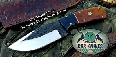 Artisan Crafted 1095 Hammered Steel Skinner Knife - Korvel