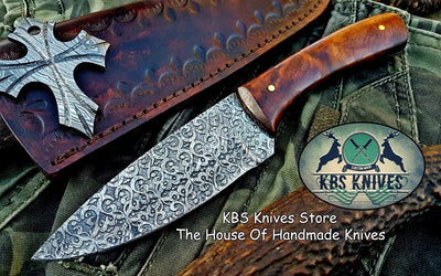 Premium Custom Damascus Steel Hunting and Skinning Knife - Korvel