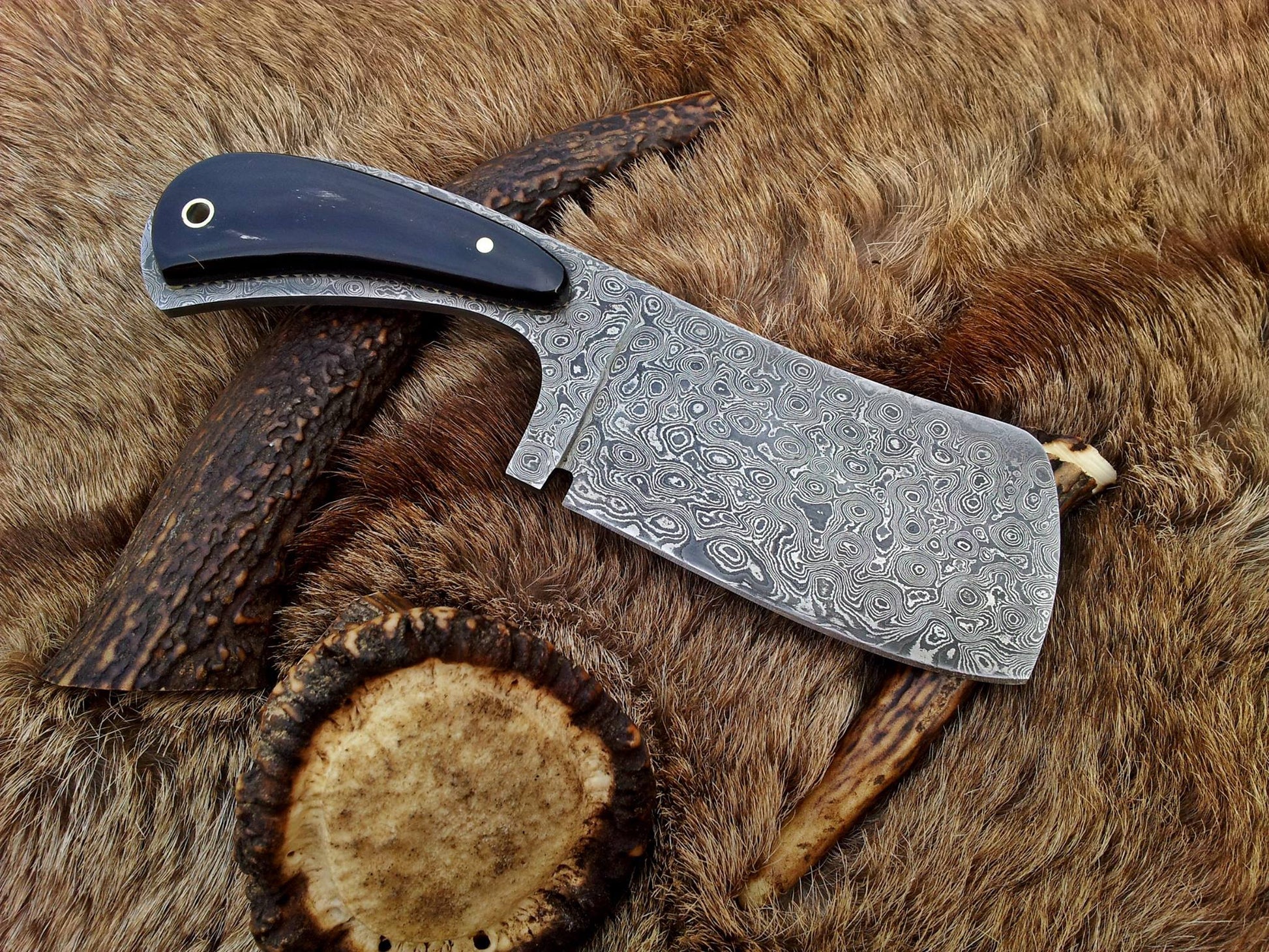 Artisan Crafted Damascus Steel Cleaver - Korvel