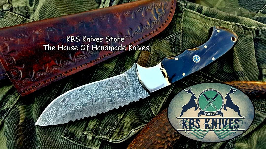 Premium Custom Twist Damascus Steel Hunting Knife - Korvel