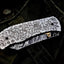 Artisan Crafted Damascus Steel Folding Pocket Knife - Korvel