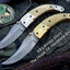 Exquisite Custom Handmade Damascus Steel Folding Pocket Knife - Korvel