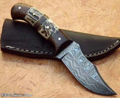 Artisan Crafted Damascus Steel Skinner Knife - Korvel